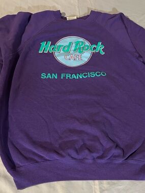 Hanes Purple Hard Rock Cafe San Francisco Crewneck Sweatshirt